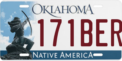 OK license plate 171BER