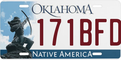 OK license plate 171BFD