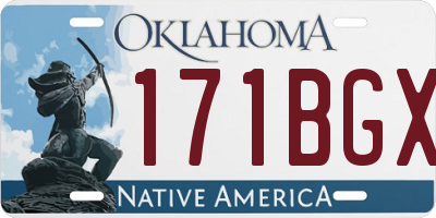 OK license plate 171BGX