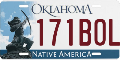 OK license plate 171BOL