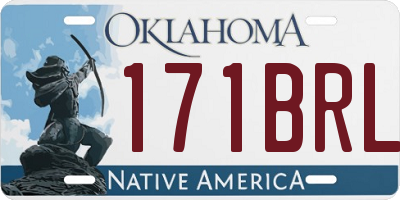 OK license plate 171BRL