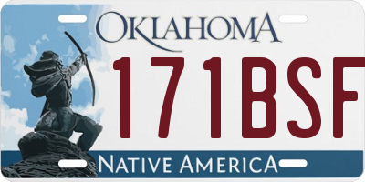OK license plate 171BSF