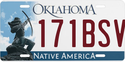 OK license plate 171BSV