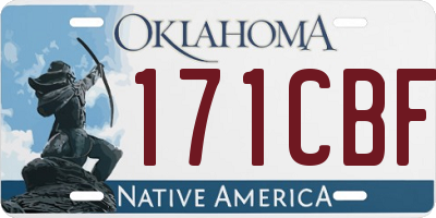 OK license plate 171CBF