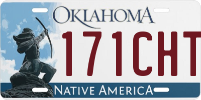 OK license plate 171CHT