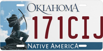 OK license plate 171CIJ