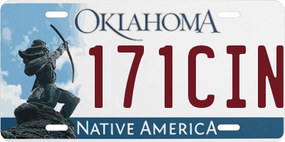 OK license plate 171CIN