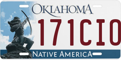 OK license plate 171CIO