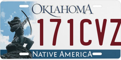 OK license plate 171CVZ