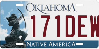 OK license plate 171DEW