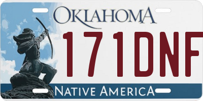 OK license plate 171DNF