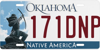 OK license plate 171DNP