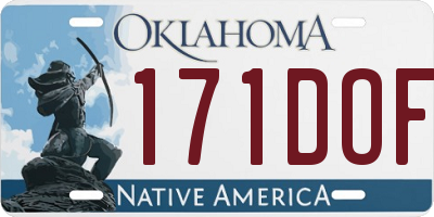 OK license plate 171DOF
