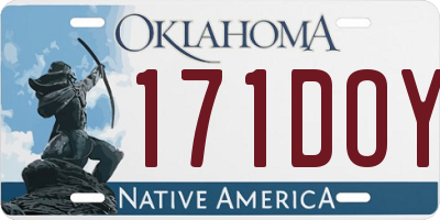 OK license plate 171DOY