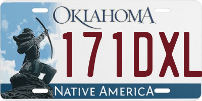 OK license plate 171DXL