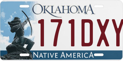 OK license plate 171DXY