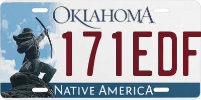 OK license plate 171EDF
