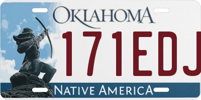 OK license plate 171EDJ