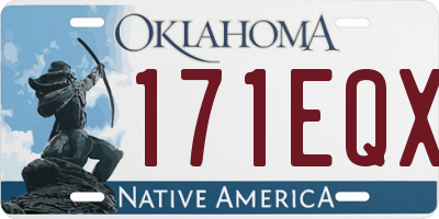 OK license plate 171EQX