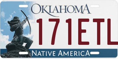 OK license plate 171ETL