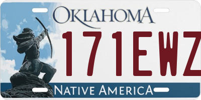 OK license plate 171EWZ