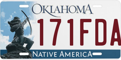 OK license plate 171FDA