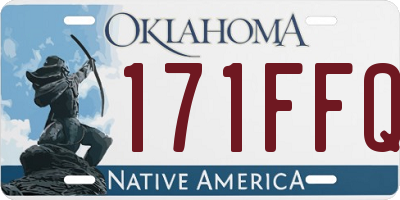 OK license plate 171FFQ