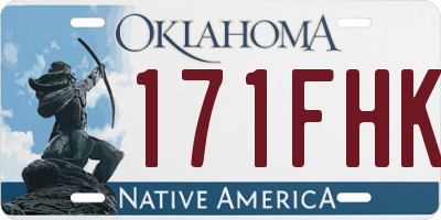 OK license plate 171FHK