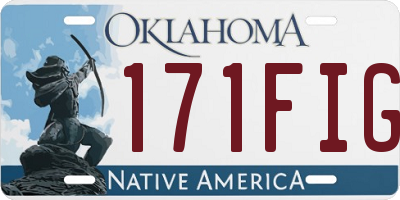 OK license plate 171FIG