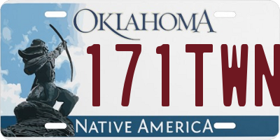 OK license plate 171TWN