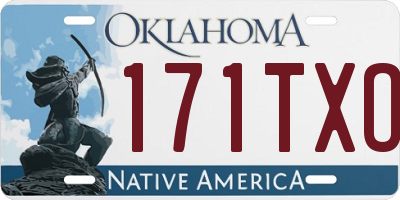 OK license plate 171TXO