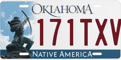 OK license plate 171TXV