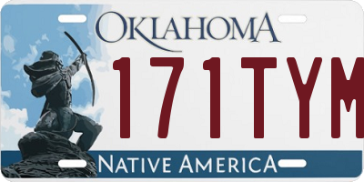 OK license plate 171TYM