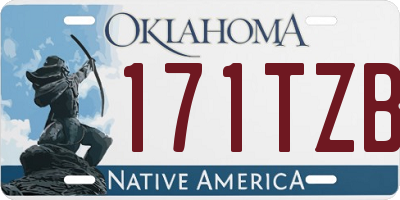 OK license plate 171TZB