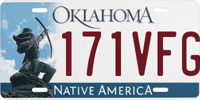 OK license plate 171VFG