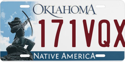 OK license plate 171VQX