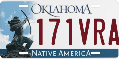 OK license plate 171VRA
