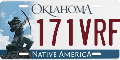 OK license plate 171VRF