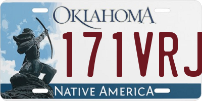 OK license plate 171VRJ