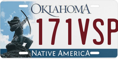 OK license plate 171VSP