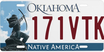 OK license plate 171VTK