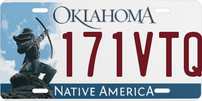 OK license plate 171VTQ