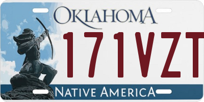 OK license plate 171VZT