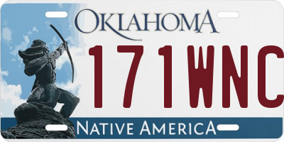 OK license plate 171WNC