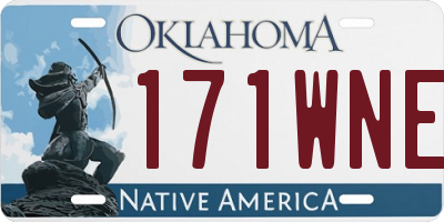 OK license plate 171WNE