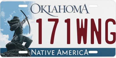OK license plate 171WNG