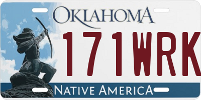 OK license plate 171WRK