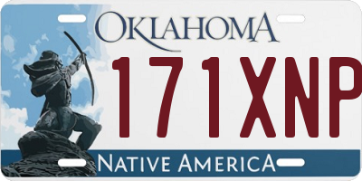 OK license plate 171XNP