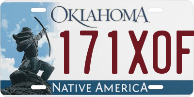 OK license plate 171XOF