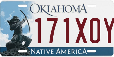 OK license plate 171XOY